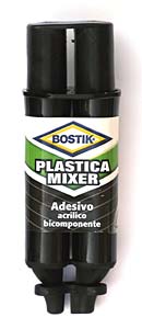 colla acrilica bicomponente tipo Bostik Plastica Mixer (molto valida!)