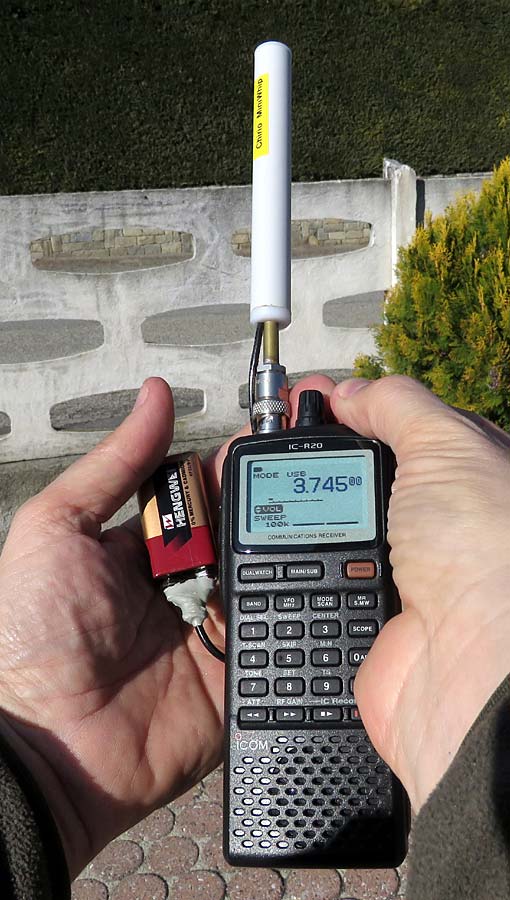 Antenna Attiva Mini Whip 10KHz-30MHz Per Ricezione Onde Corte E Radioamatori, Alimentazione 9-15V
